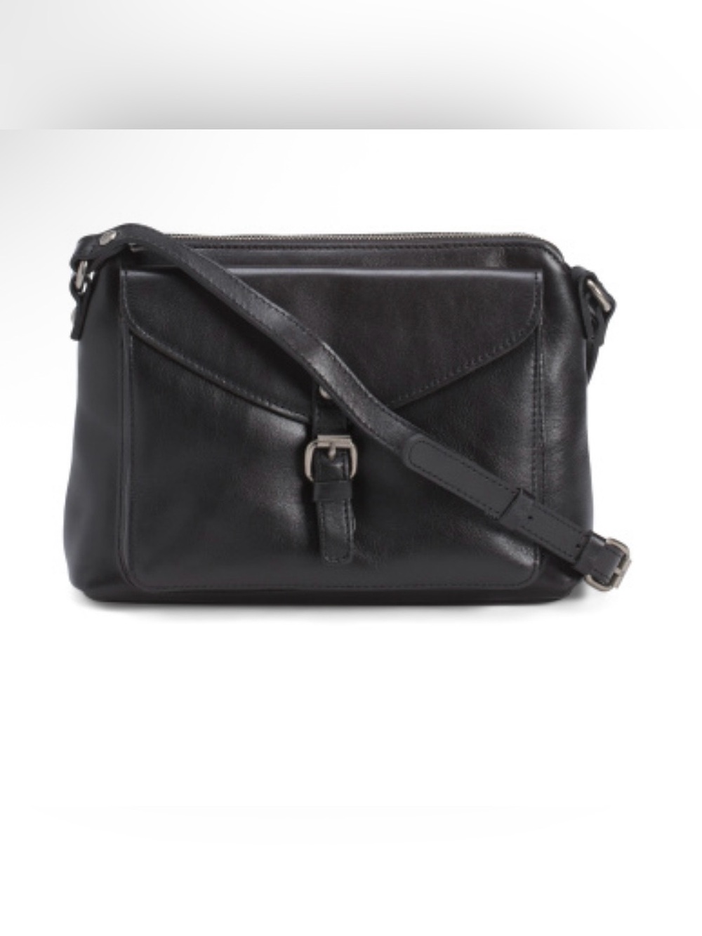 NWT Patricia Nash Black Avellino Leather Crossbody Bag